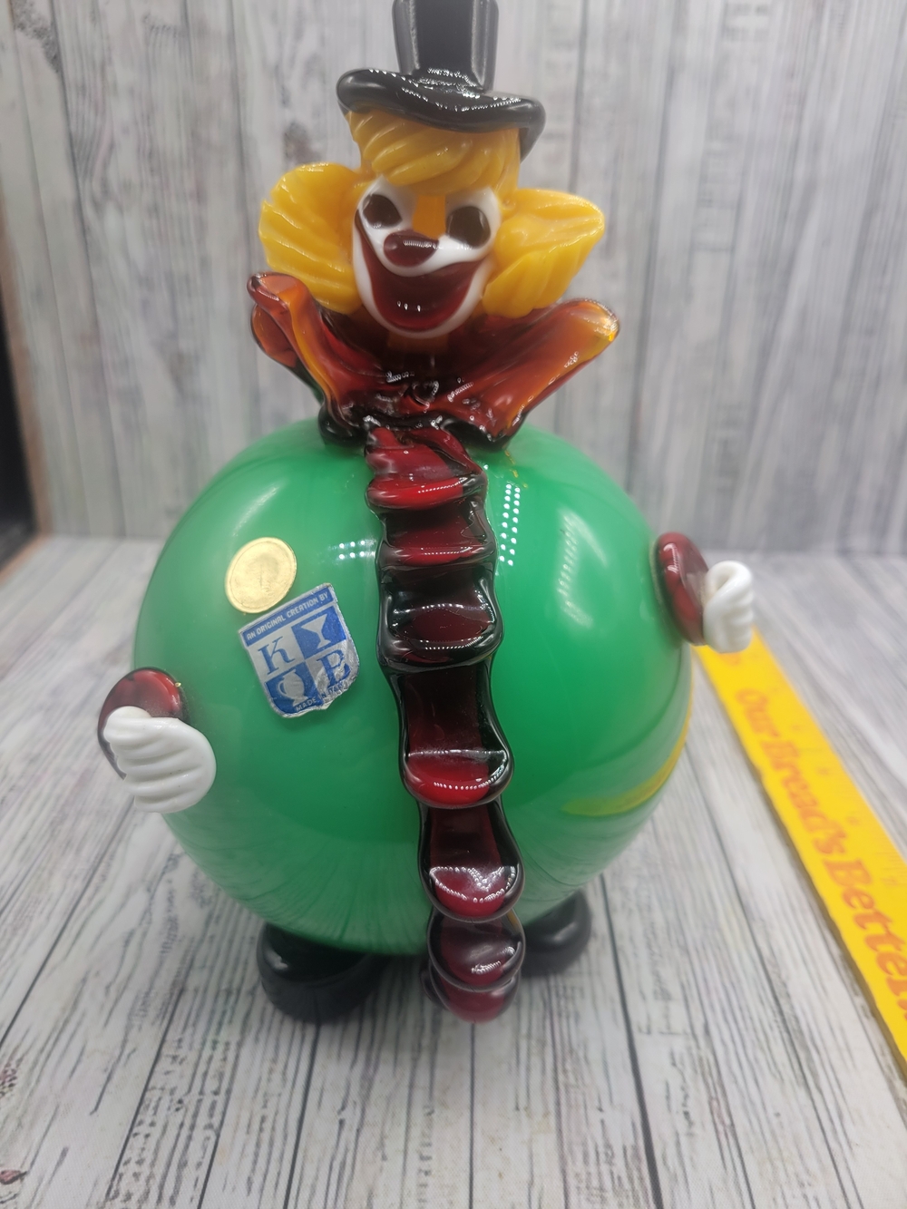 Vintage Mid-Century Murano Art Glass Clown By Koscherak Brothers (KB) Import
